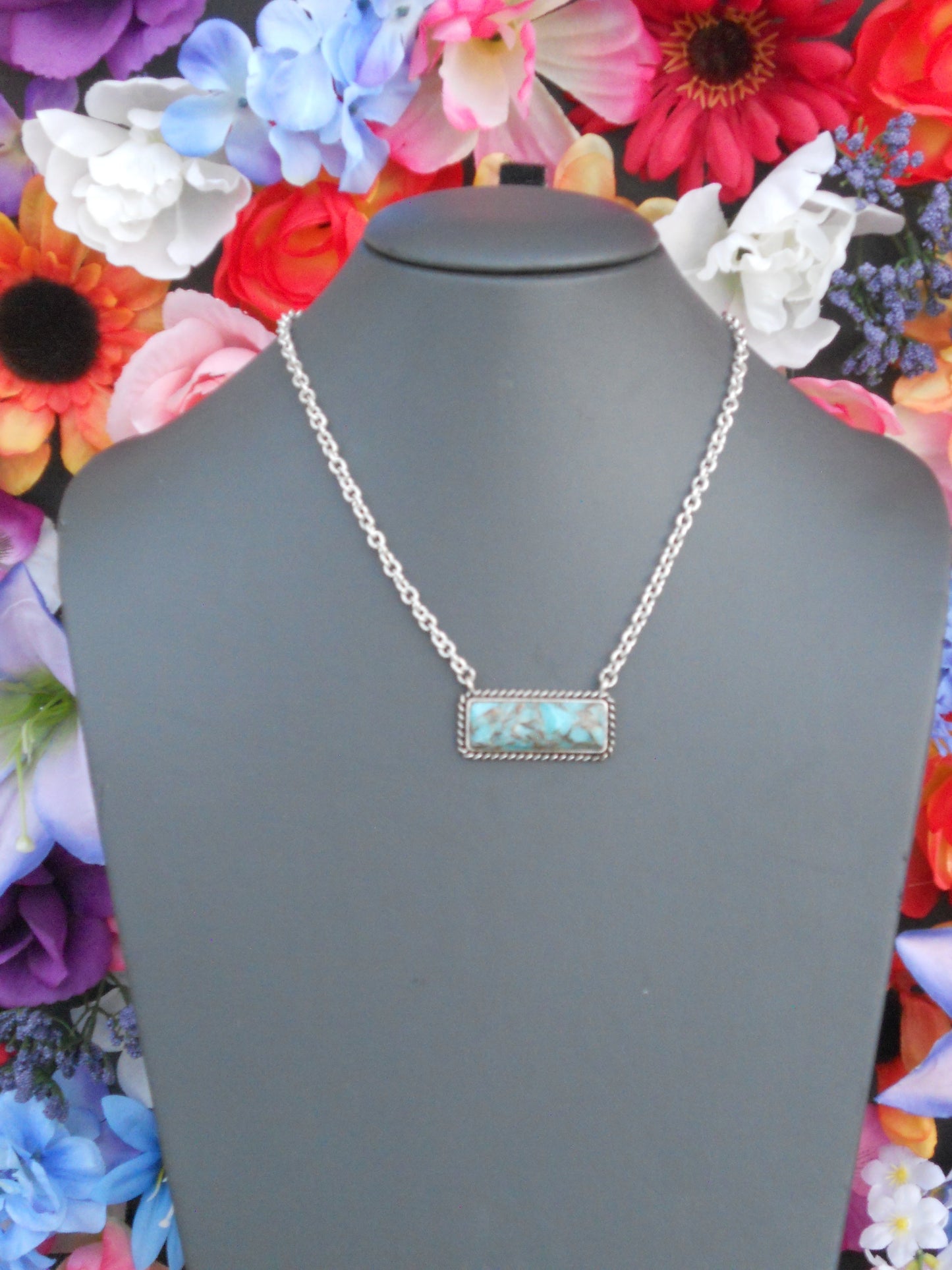 Turquoise Bar Necklace