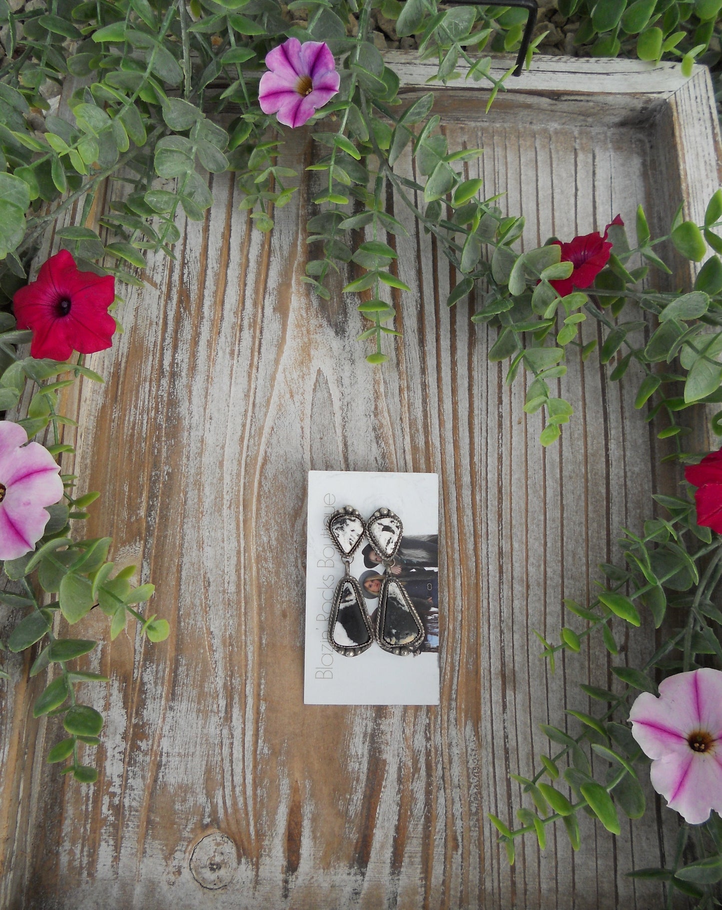 White Buffalo Earrings