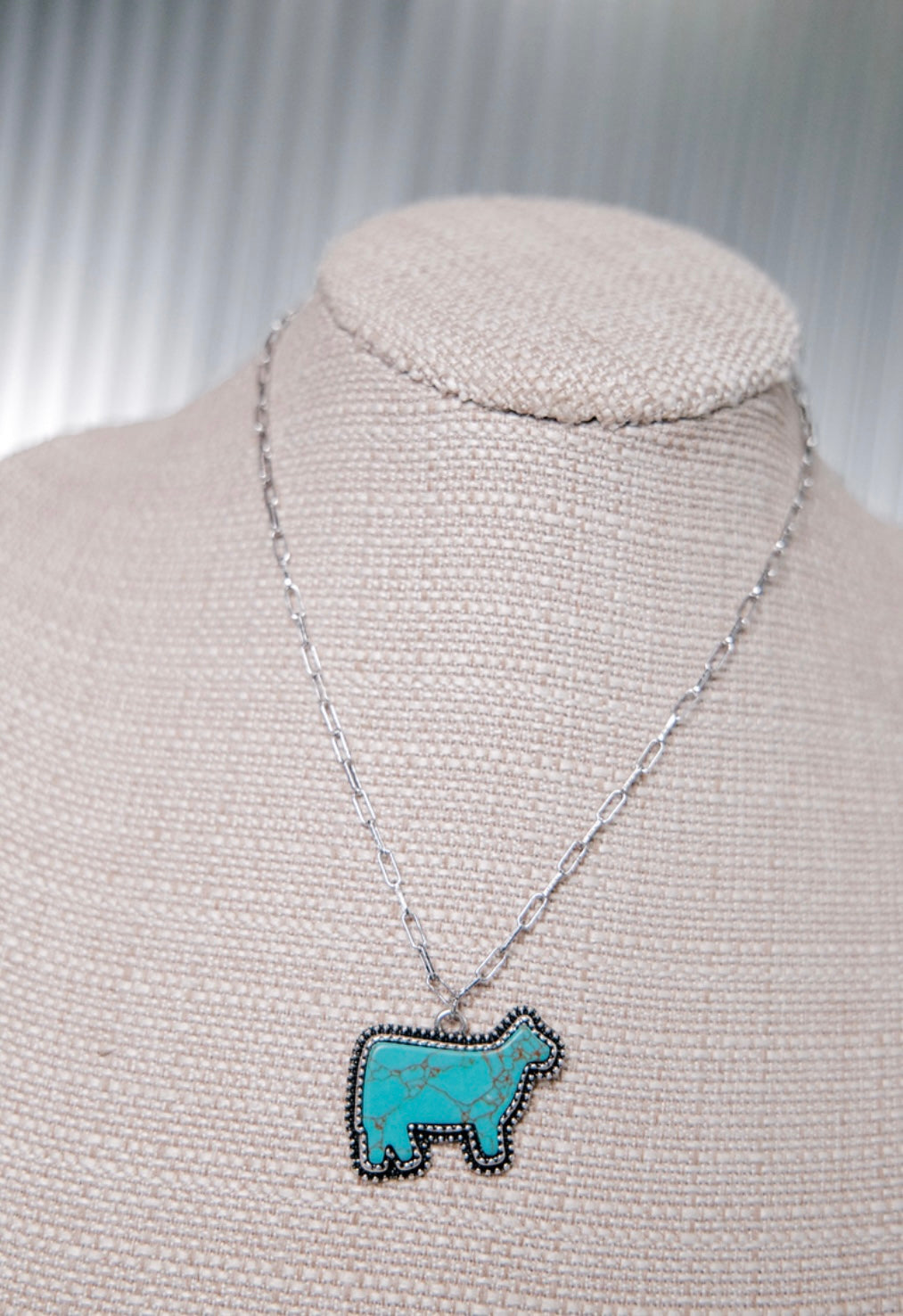 Turquoise Cow Necklace