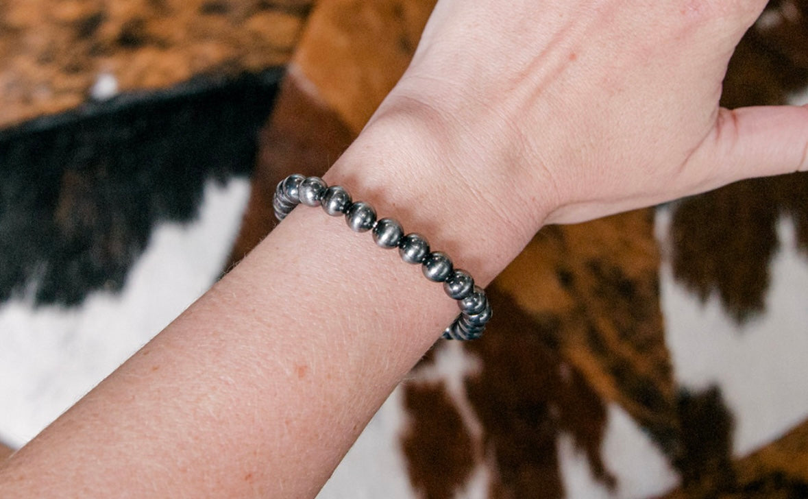 Faux Pearl Stretch Bracelet