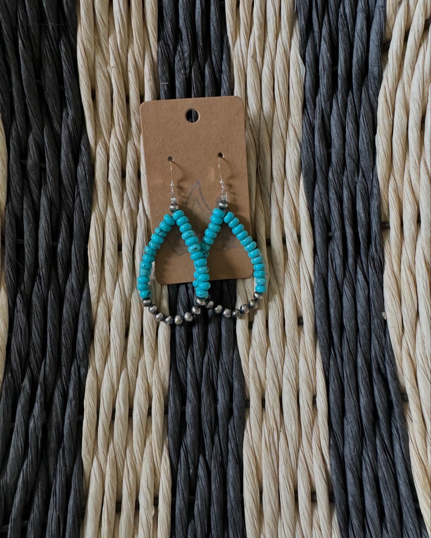 Turquoise & Pearl Earrings