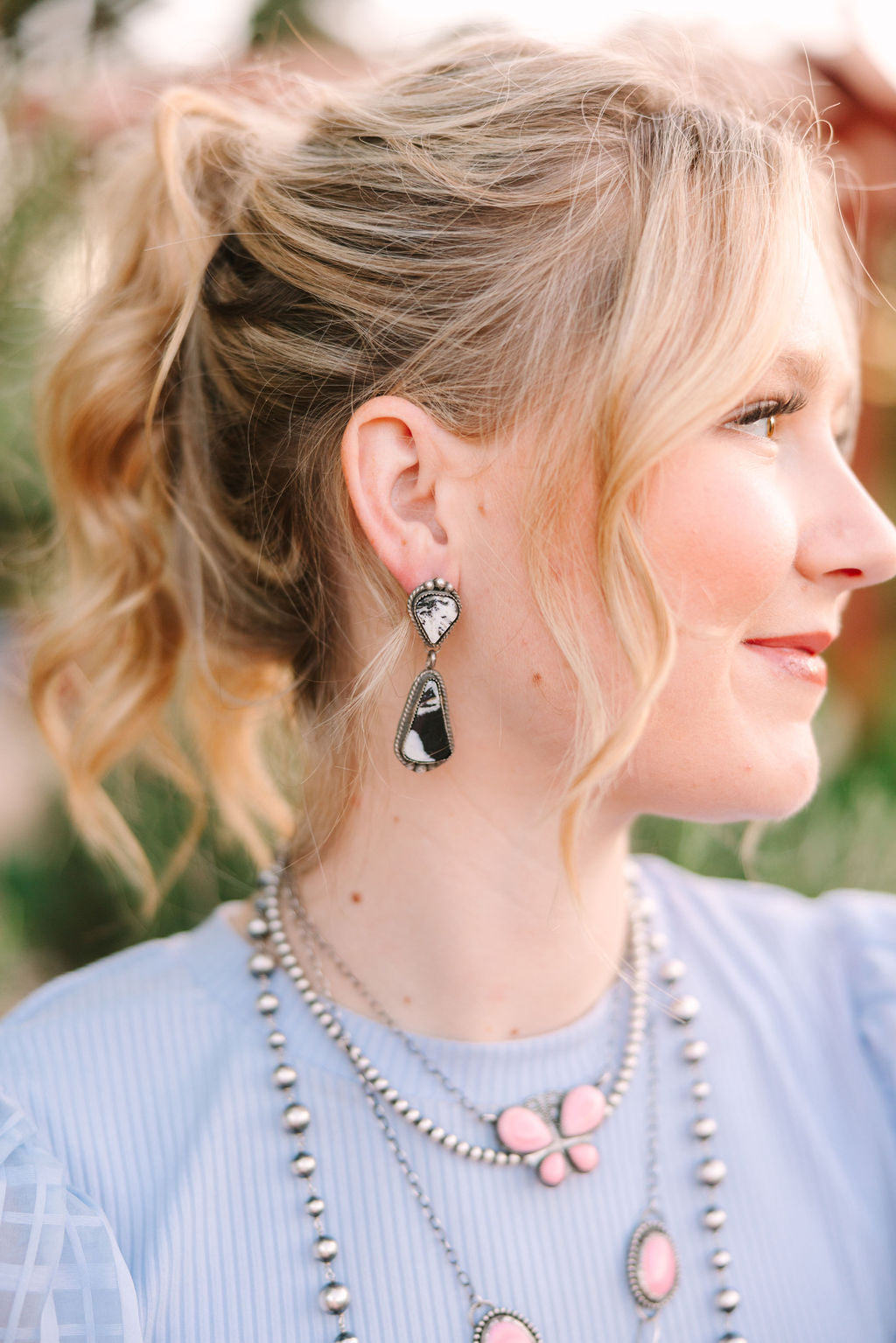 White Buffalo Earrings