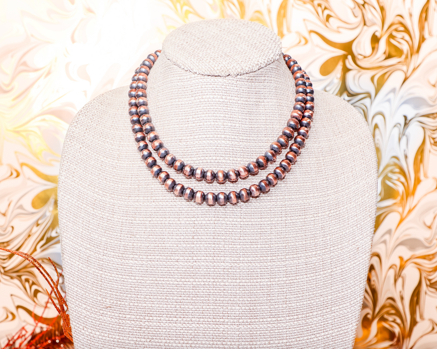 10mm Copper Navajo Pearls