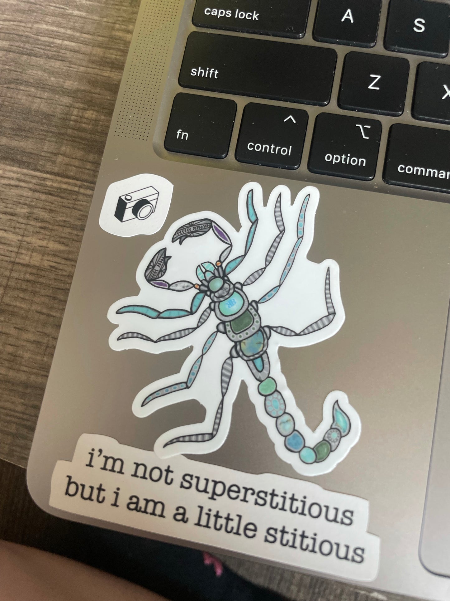 Turquoise scorpion sticker