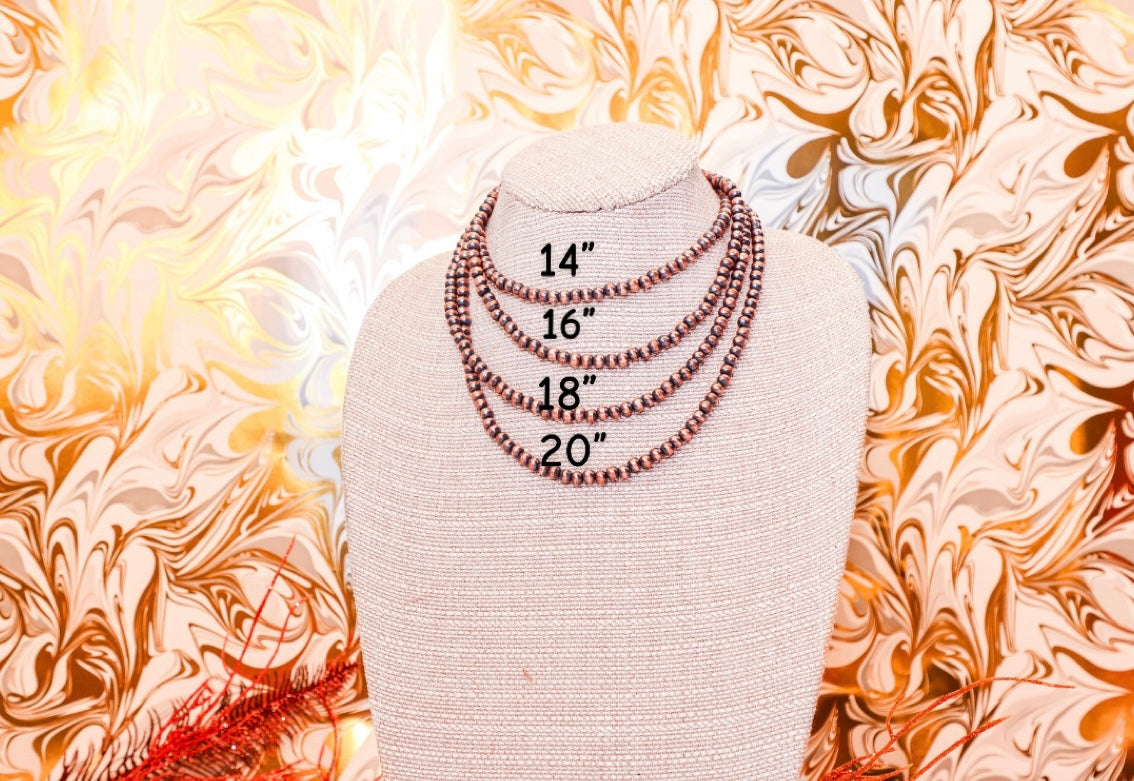 6mm Copper Navajo Pearls