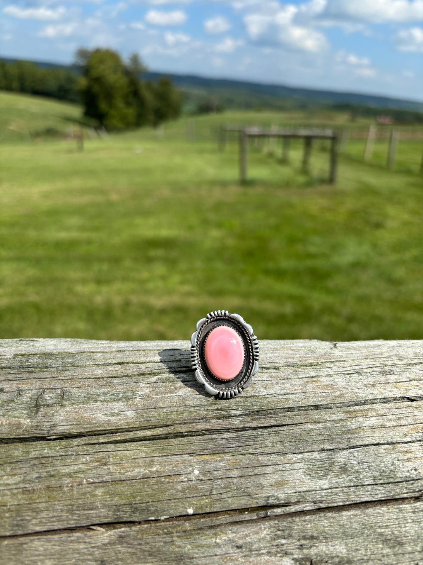 Pink Conch Shadow Ring