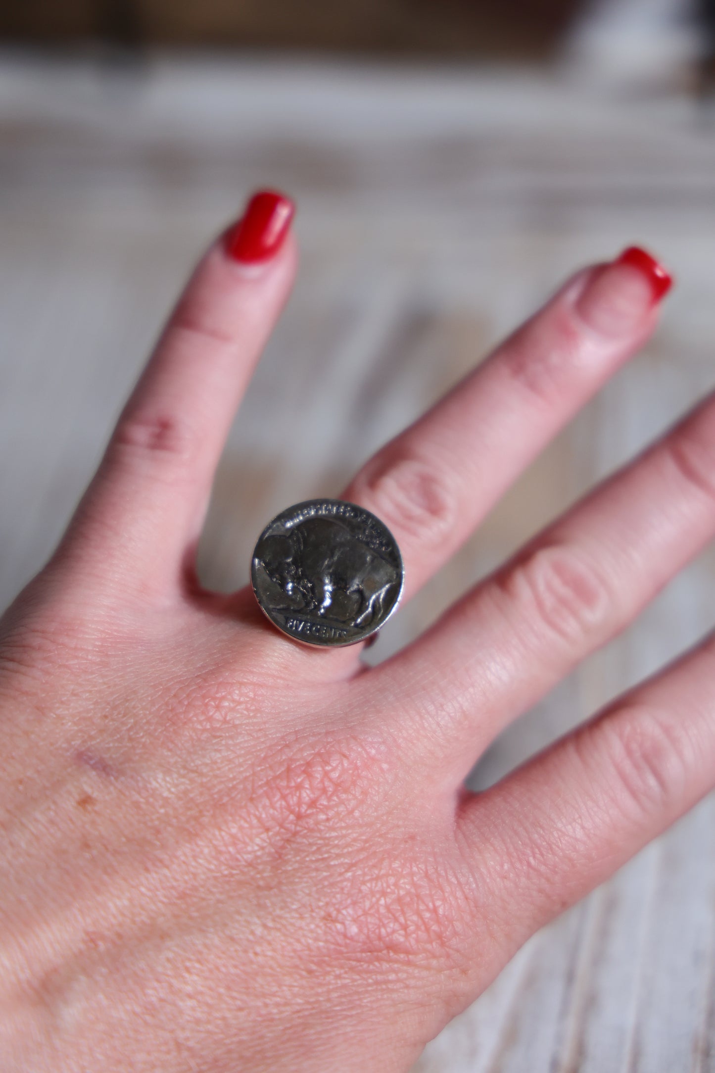 Buffalo Nickel Coin Ring