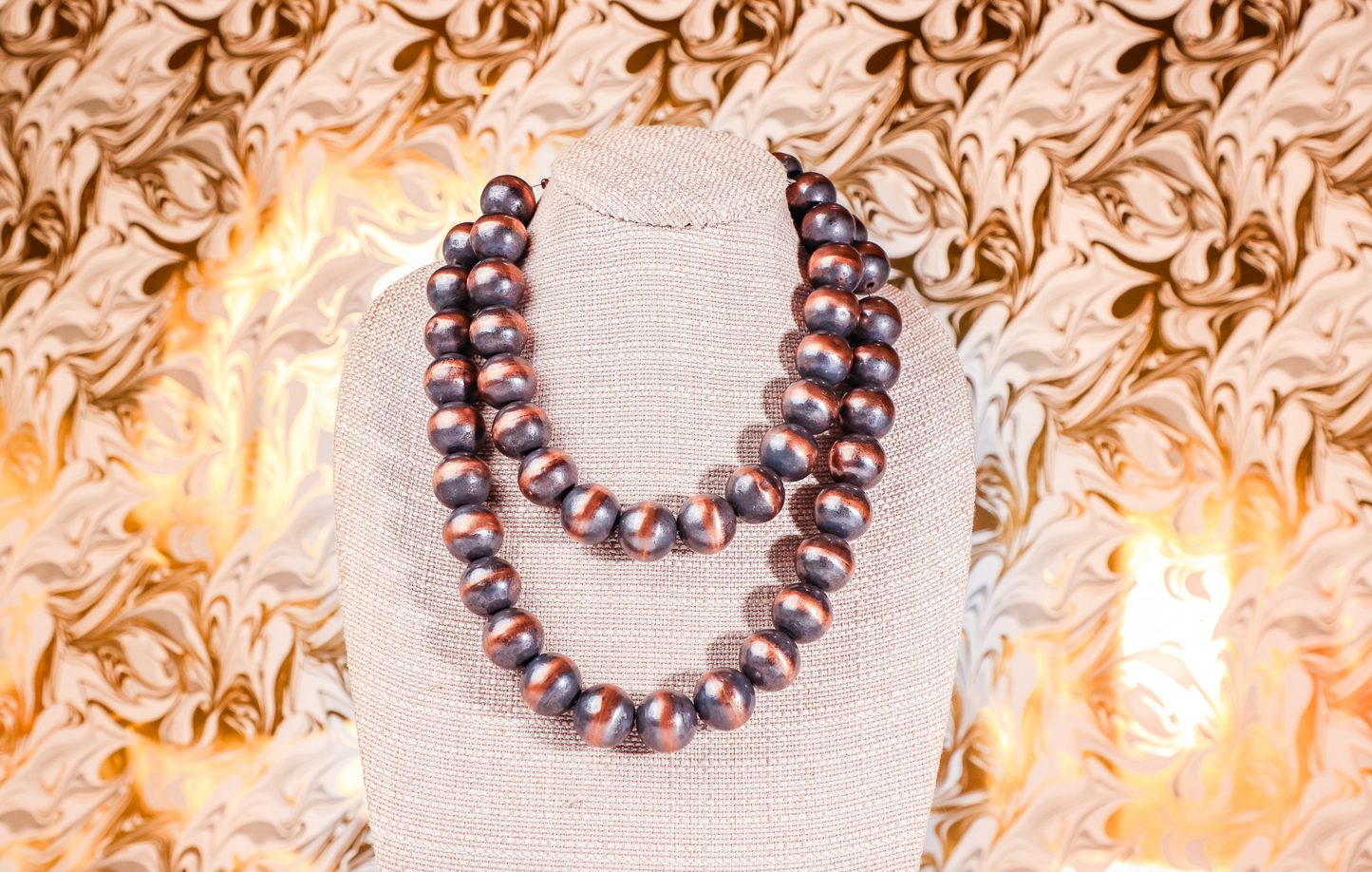 20mm Copper Navajo Pearls