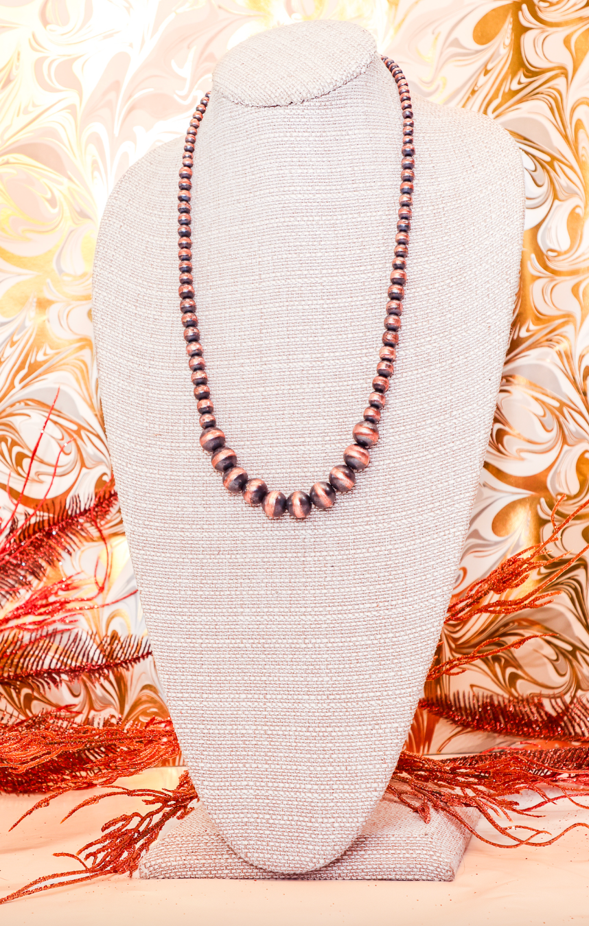Graduated Copper Navajo Pearls