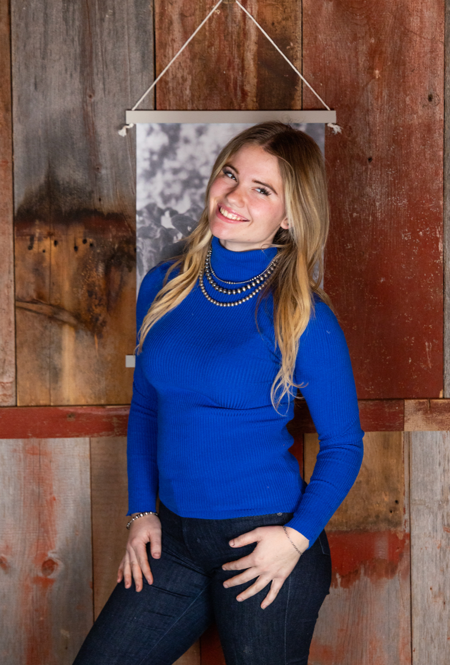 Vicki Turtleneck-Royal