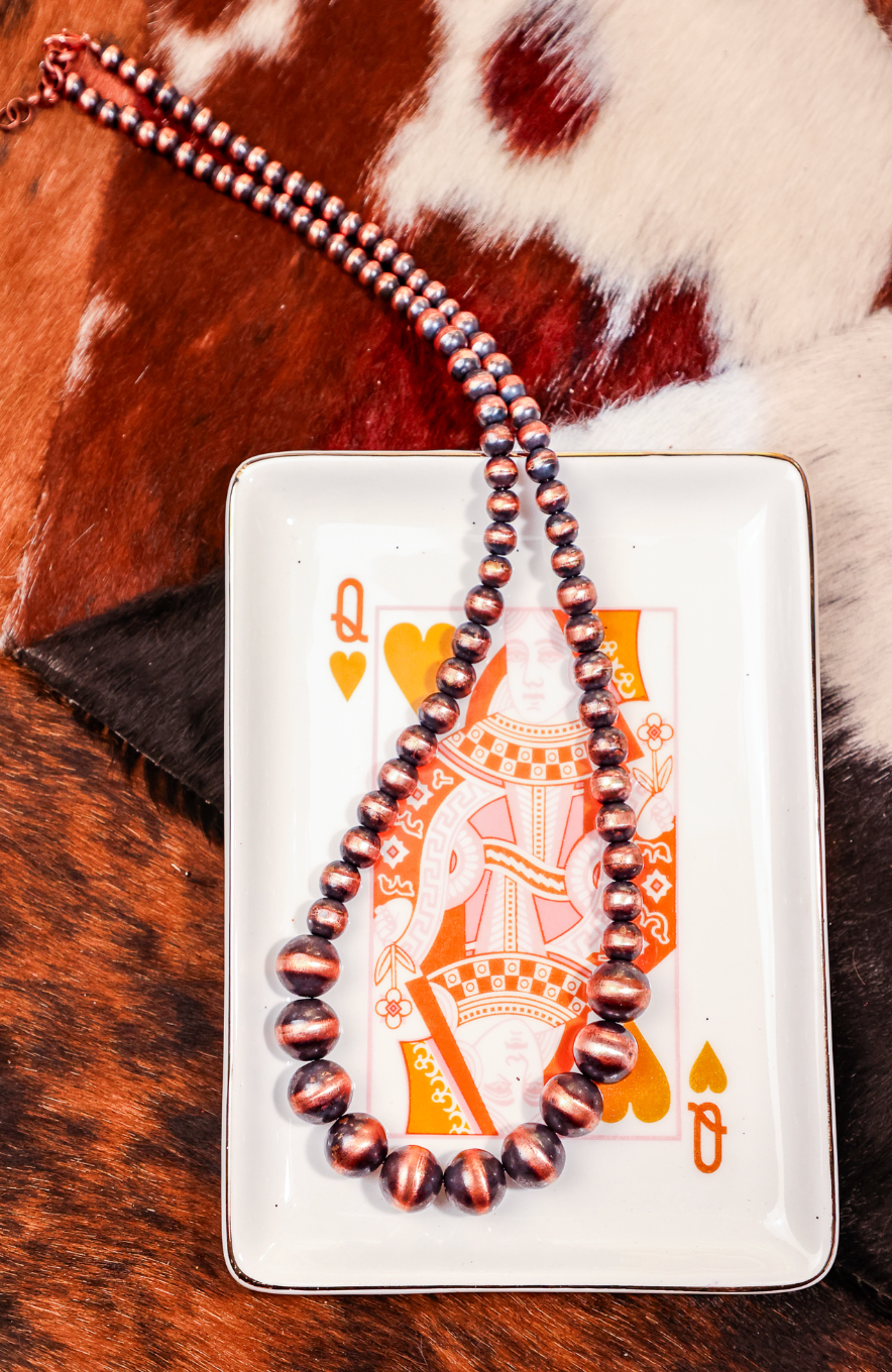 Graduated Copper Navajo Pearls