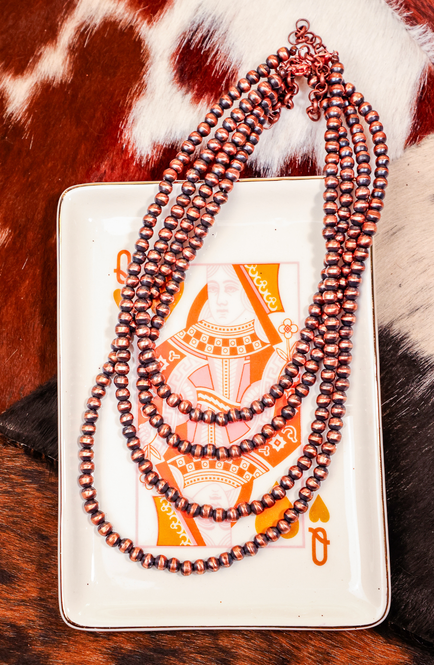 6mm Copper Navajo Pearls