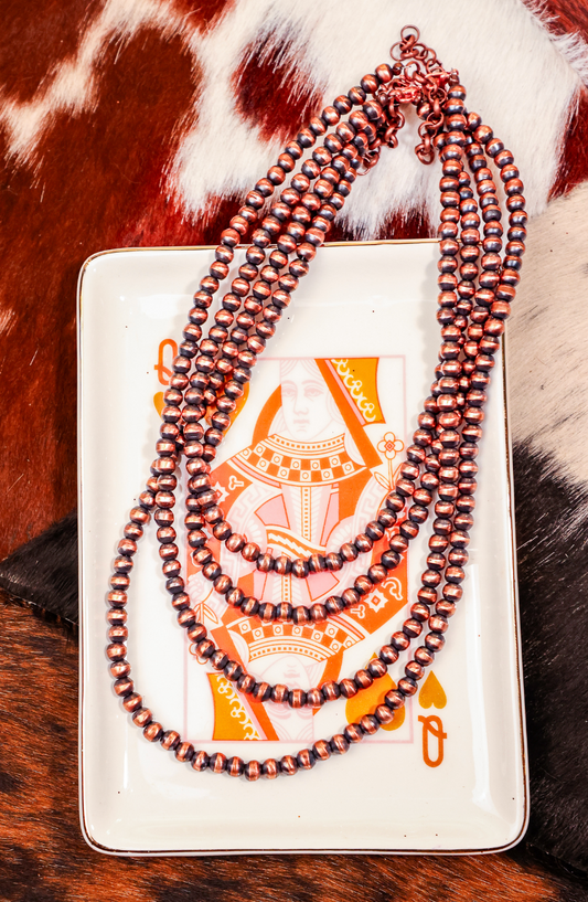 6mm Copper Navajo Pearls