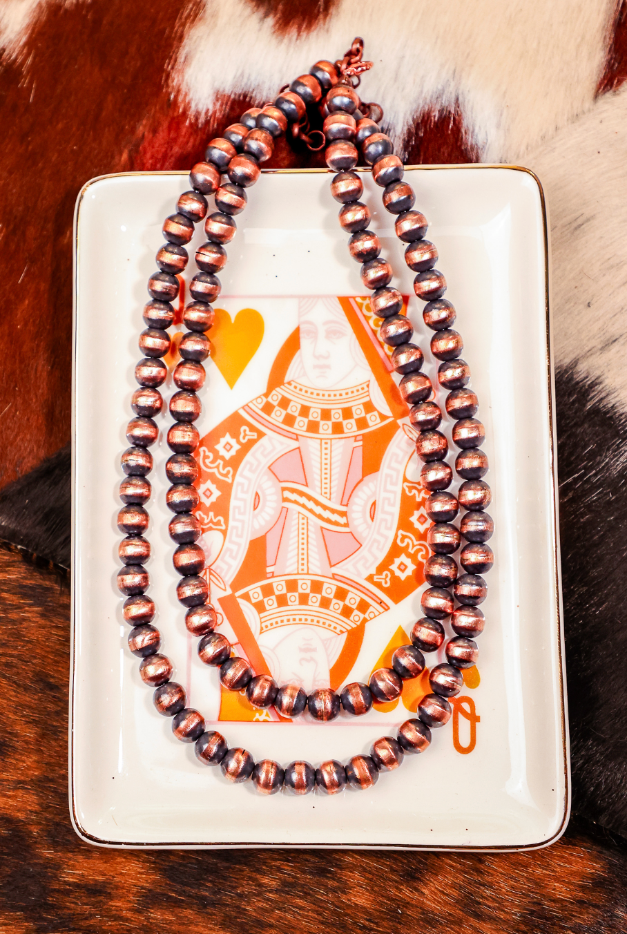 10mm Copper Navajo Pearls