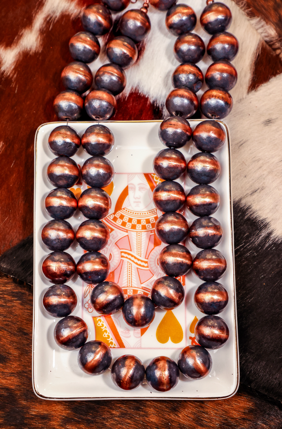 20mm Copper Navajo Pearls