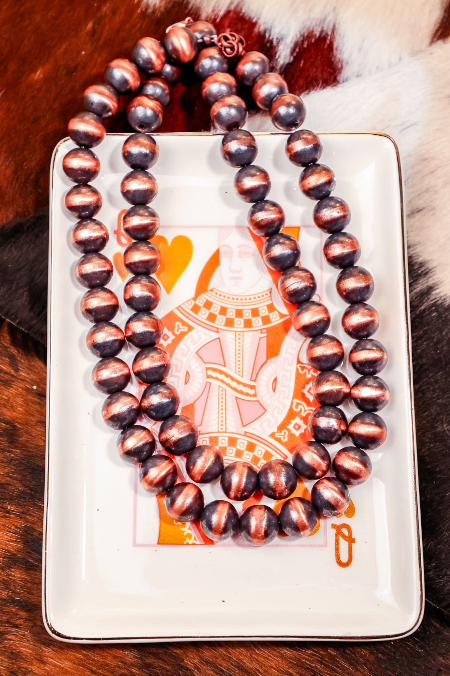 16mm Copper Navajo Pearls